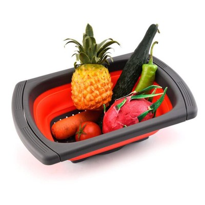 Plastic collapsible fruit washing basket